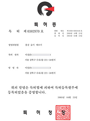 한국 특허